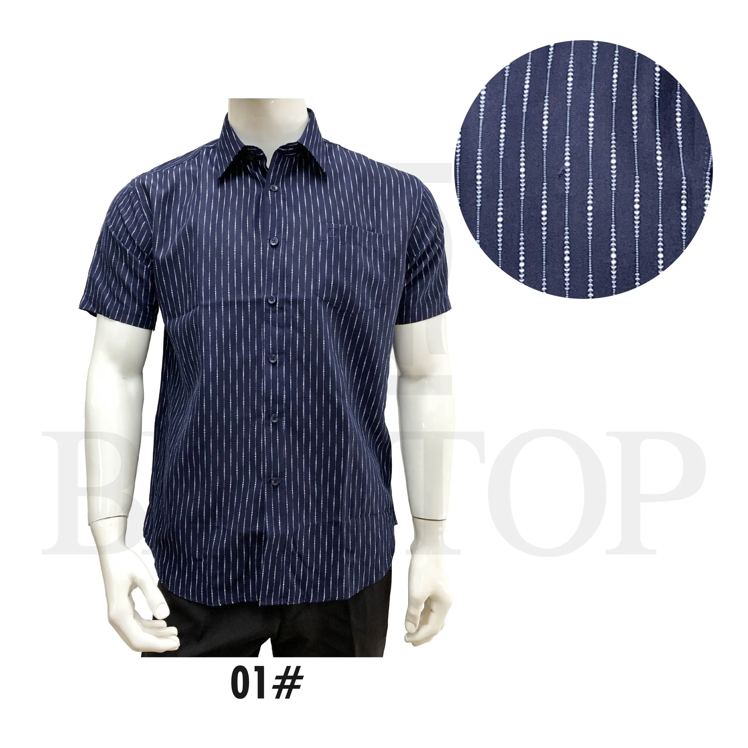 80345 Bentop Short Formal Casual Shirts Men Boys Short Sleeve Slim Fit Lengan Pendek Kemeja Lelaki