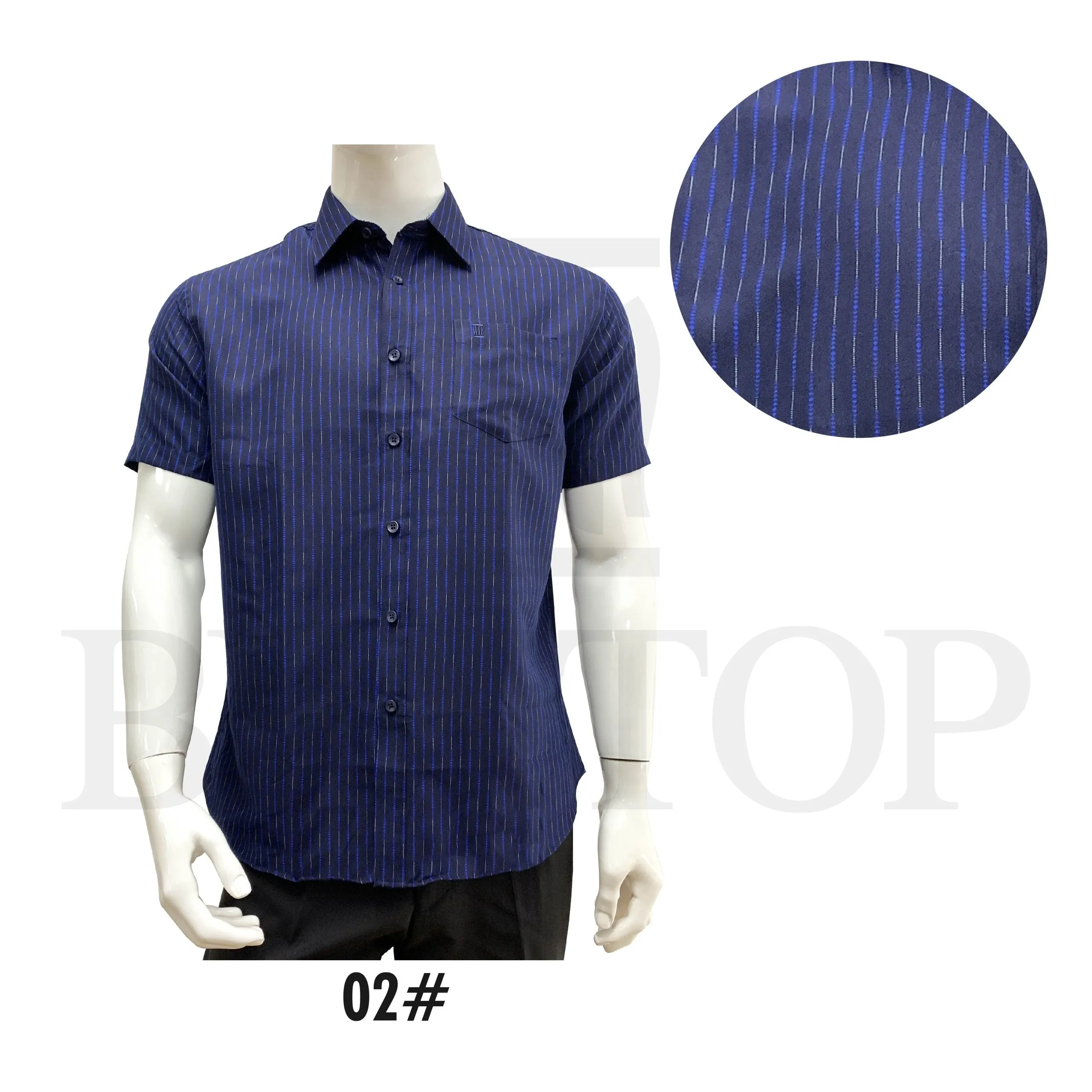 80345 Bentop Short Formal Casual Shirts Men Boys Short Sleeve Slim Fit Lengan Pendek Kemeja Lelaki