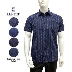 80345 Bentop Short Formal Casual Shirts Men Boys Short Sleeve Slim Fit Lengan Pendek Kemeja Lelaki