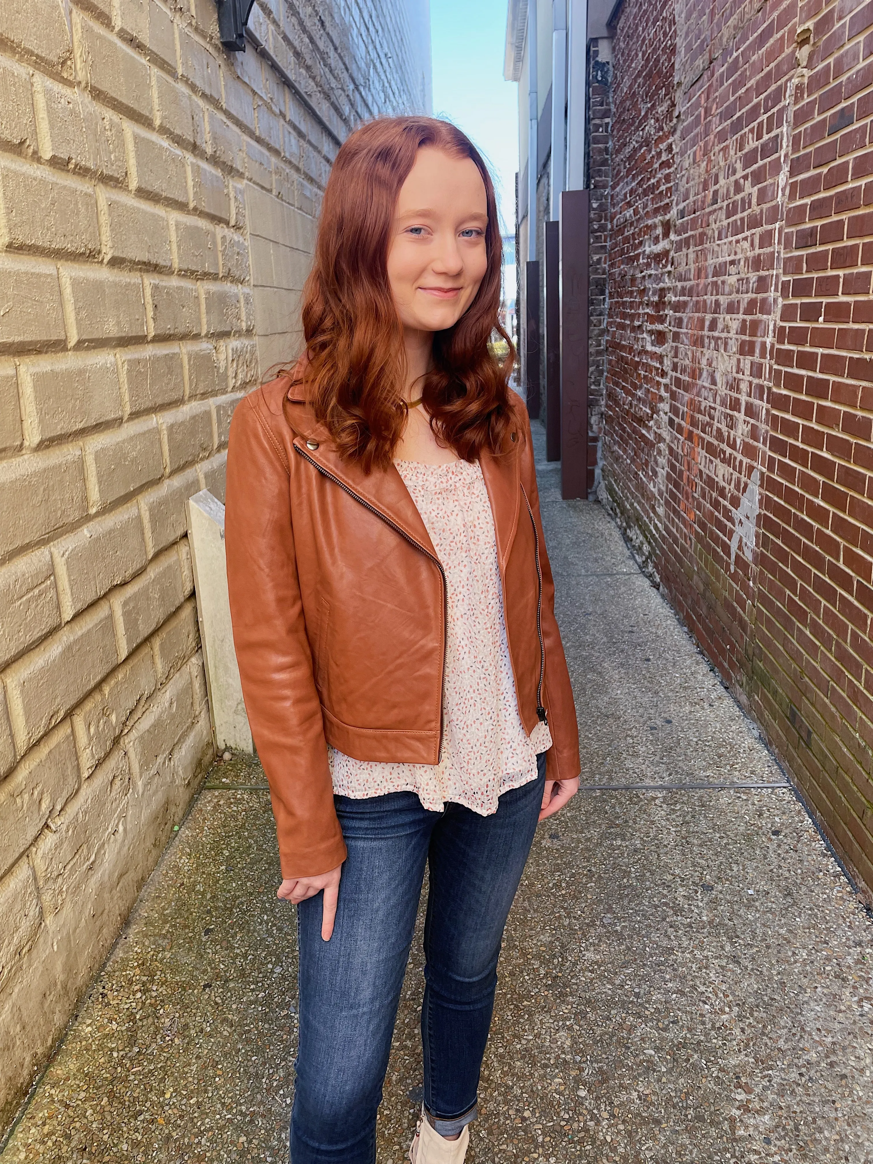 Able Maha Leather Jacket in Whiskey