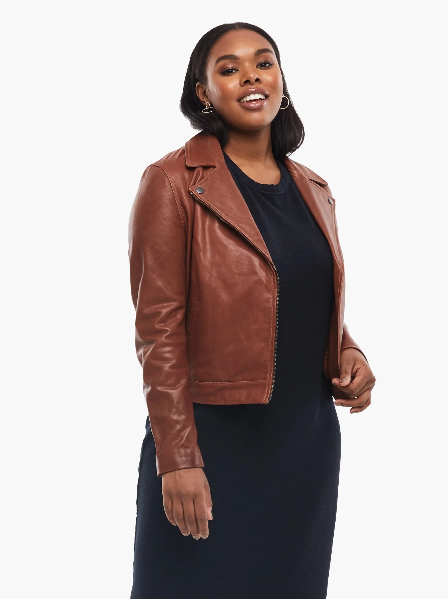 Able Maha Leather Jacket in Whiskey