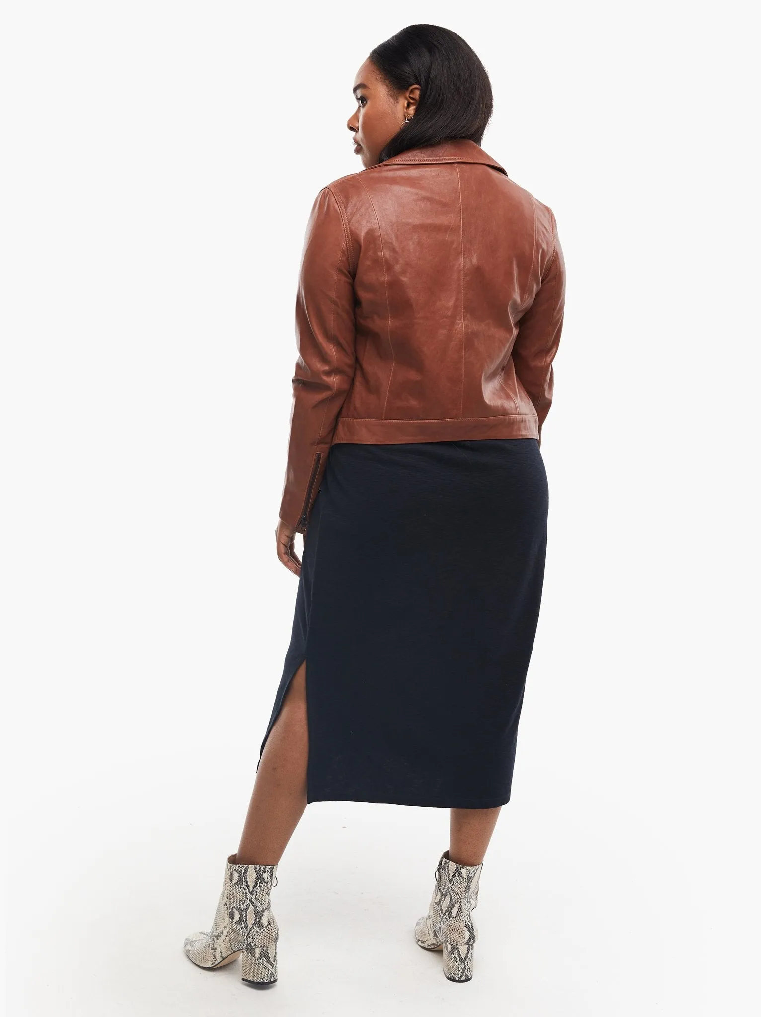 Able Maha Leather Jacket in Whiskey