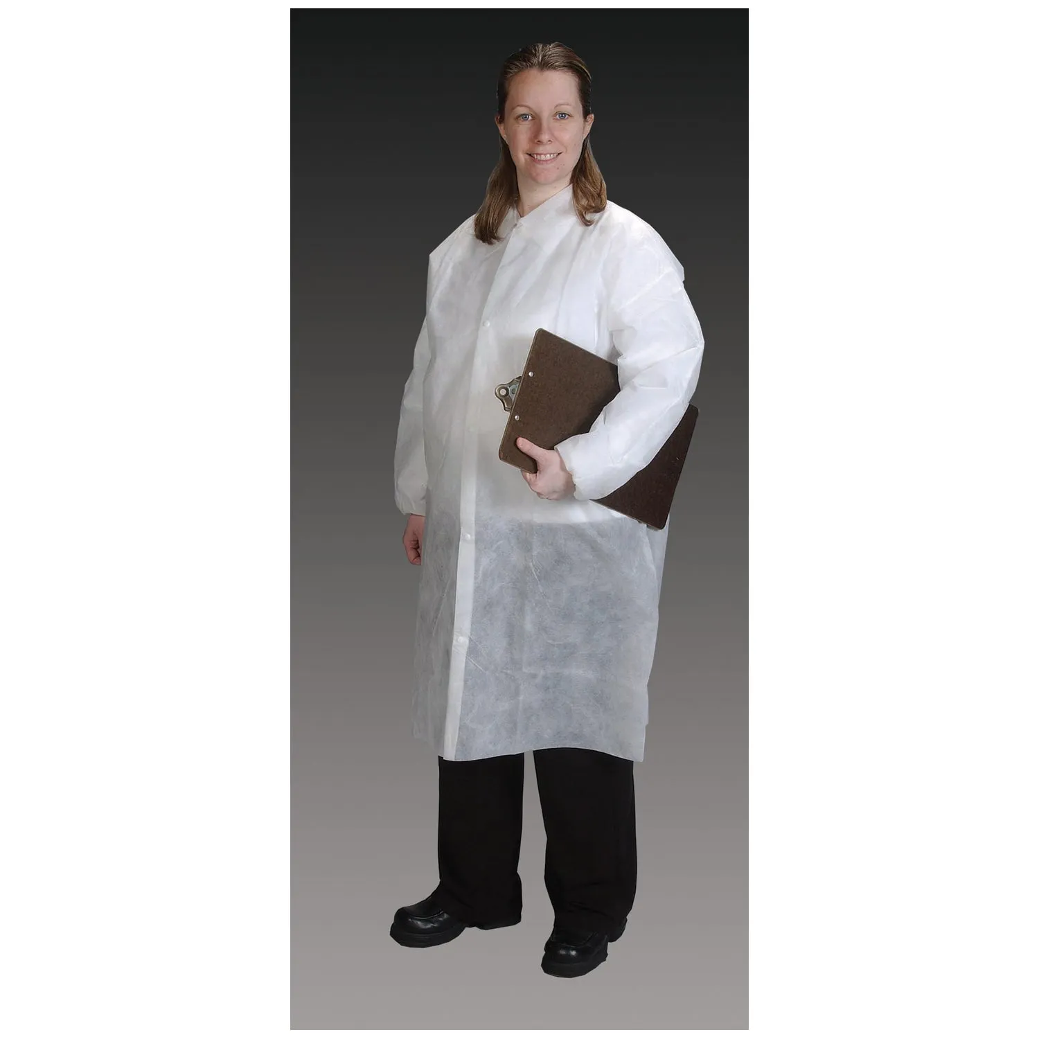 Alpha Protech Critical Cover Genpro Lab Coats Lab Coat, Xx-Large, White, Tapered Collar, Elastic Wrist, 30/Cs