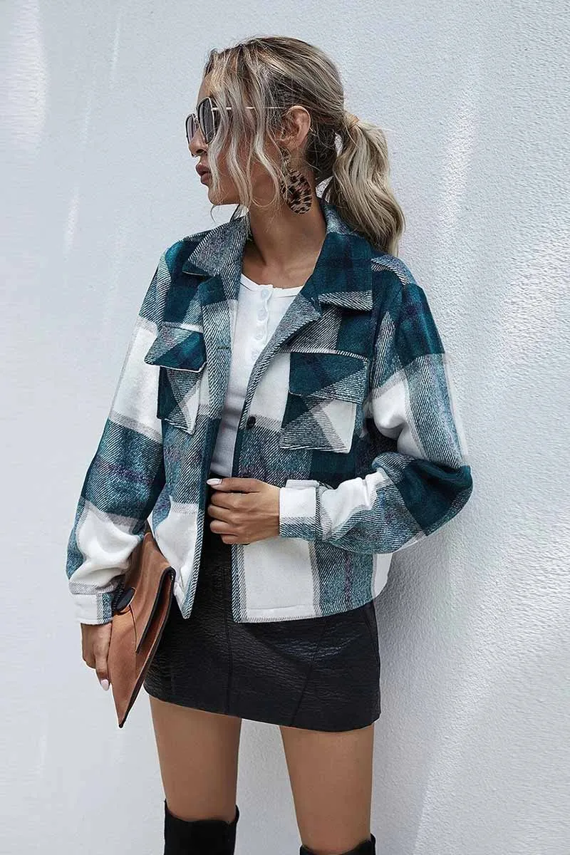 ARO LORA Plaid Single Breasted Coat