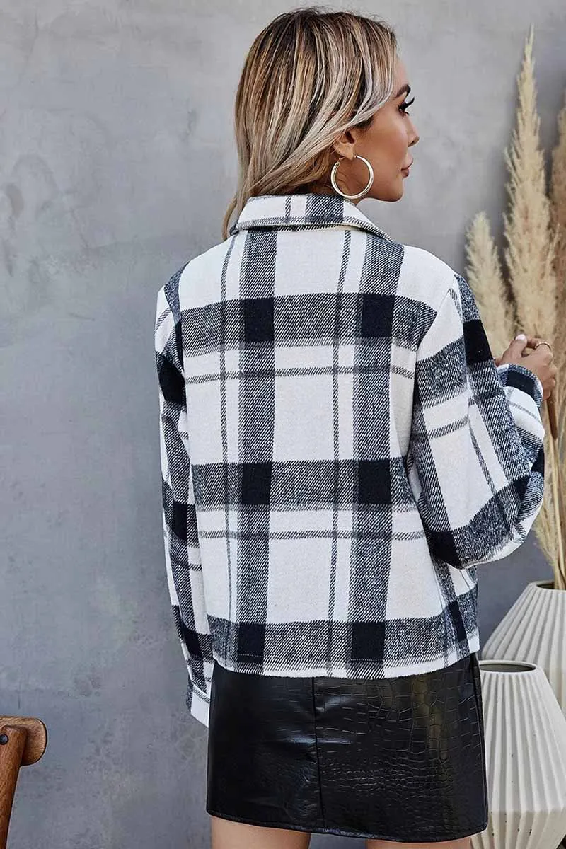 ARO LORA Plaid Single Breasted Coat