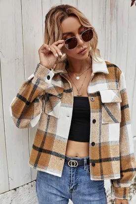 ARO LORA Plaid Single Breasted Coat