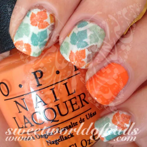 Fall Leaves Nail Art Water Slide Full Wraps for Autumn - Optimized English Title