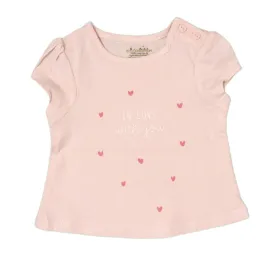 Baby Girl Shirt - Pink with Hearts - In Love with You