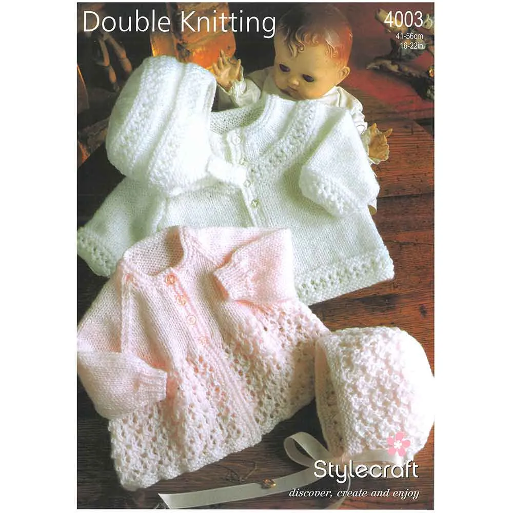 Baby Jacket, Bonnet and Helmet in Baby DK