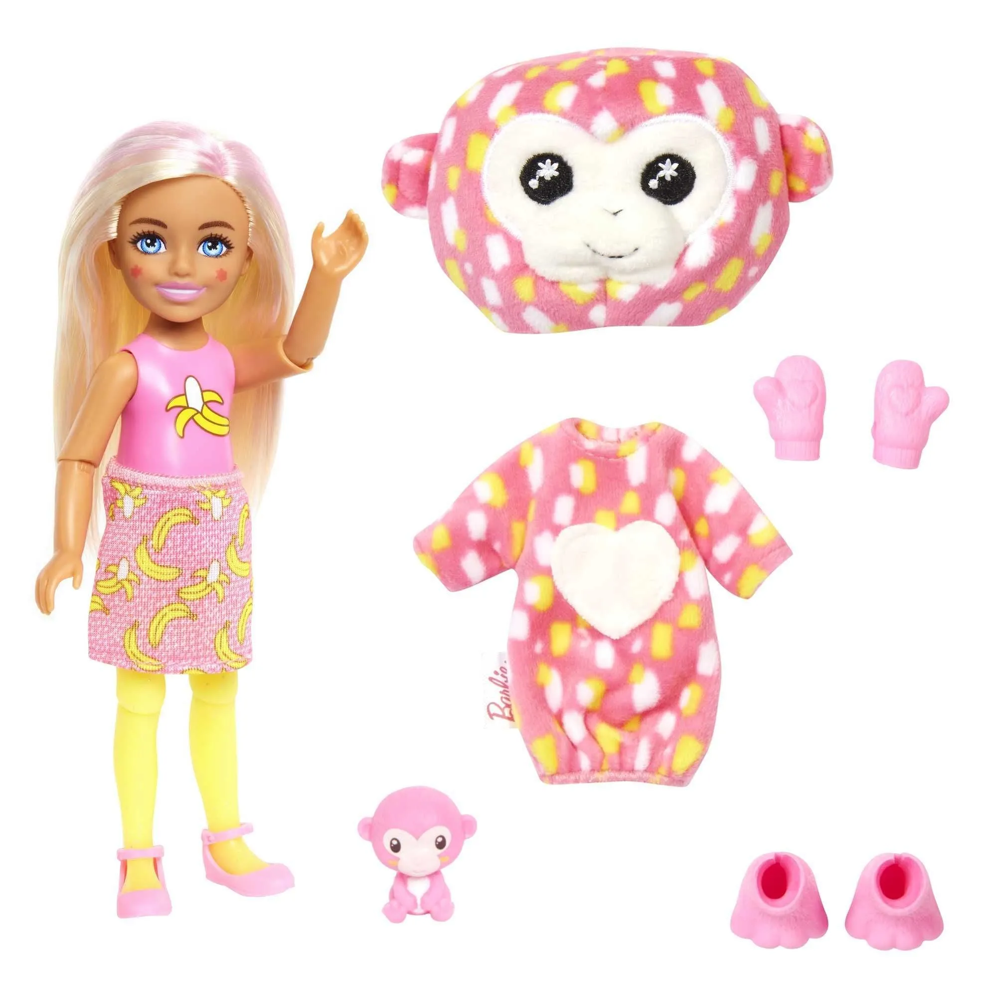 Barbie Cutie Reveal Jungle Series Chelsea Monkey Doll