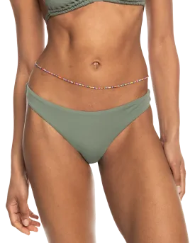 Beach Classics Tanga Bikini Bottoms in Agave Green