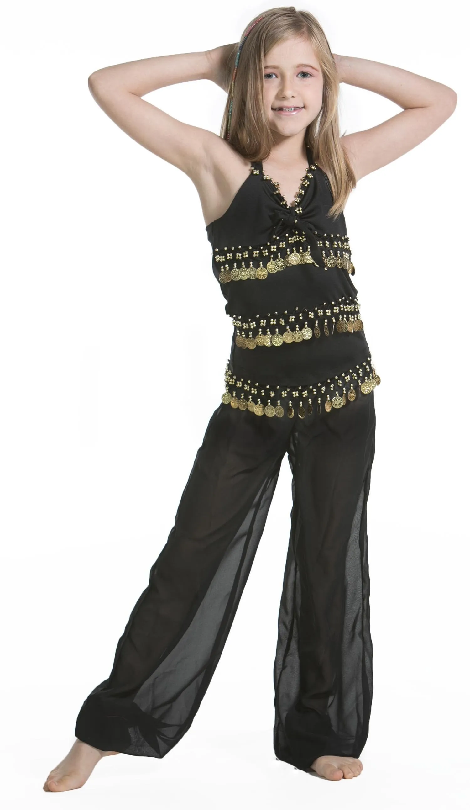 Belly Dance Kids Top & Harem Pants Costume Set | RAQUIN RIGHT