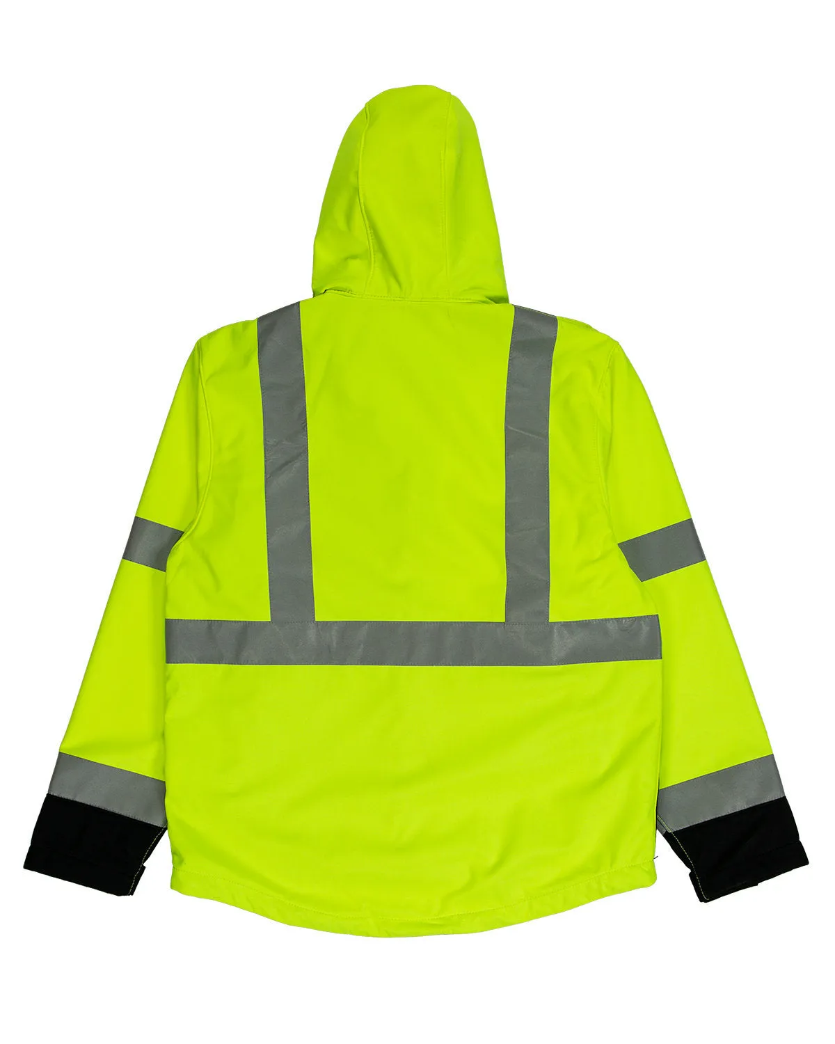 Berne Men's Tall Hi-Vis Class 3 Hooded Softshell Jacket