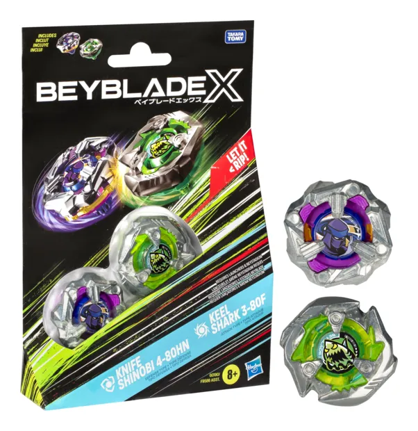 Beyblade X Knife Shinobi and Keel Shark