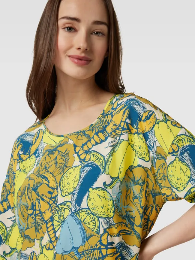 Blouse with lacing on the sides model "PHILIPPA" Delicate Love, yellow