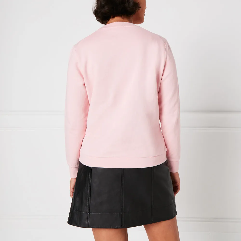 BLUSH EMBROIDRED LIP SAMI SWEATSHIRT