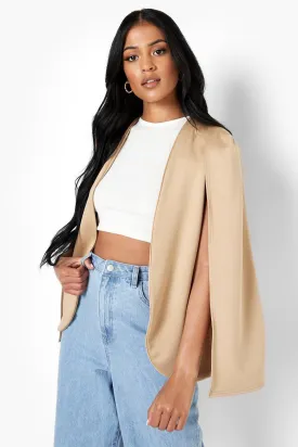 Boohoo Tall Cape Jacket, Gray