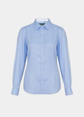 Bromford Ladies Cotton Shirt In Baby Blue - Regular Fit