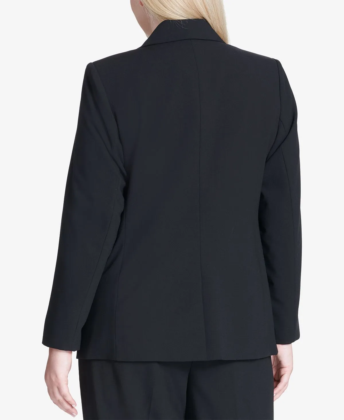 Calvin Klein One Button Plus Size Jacket, Black