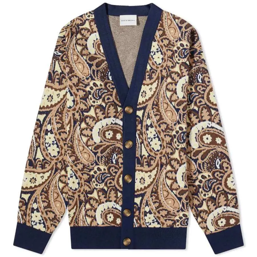 Cardigan Drole de Monsieur Paisley, dark blue