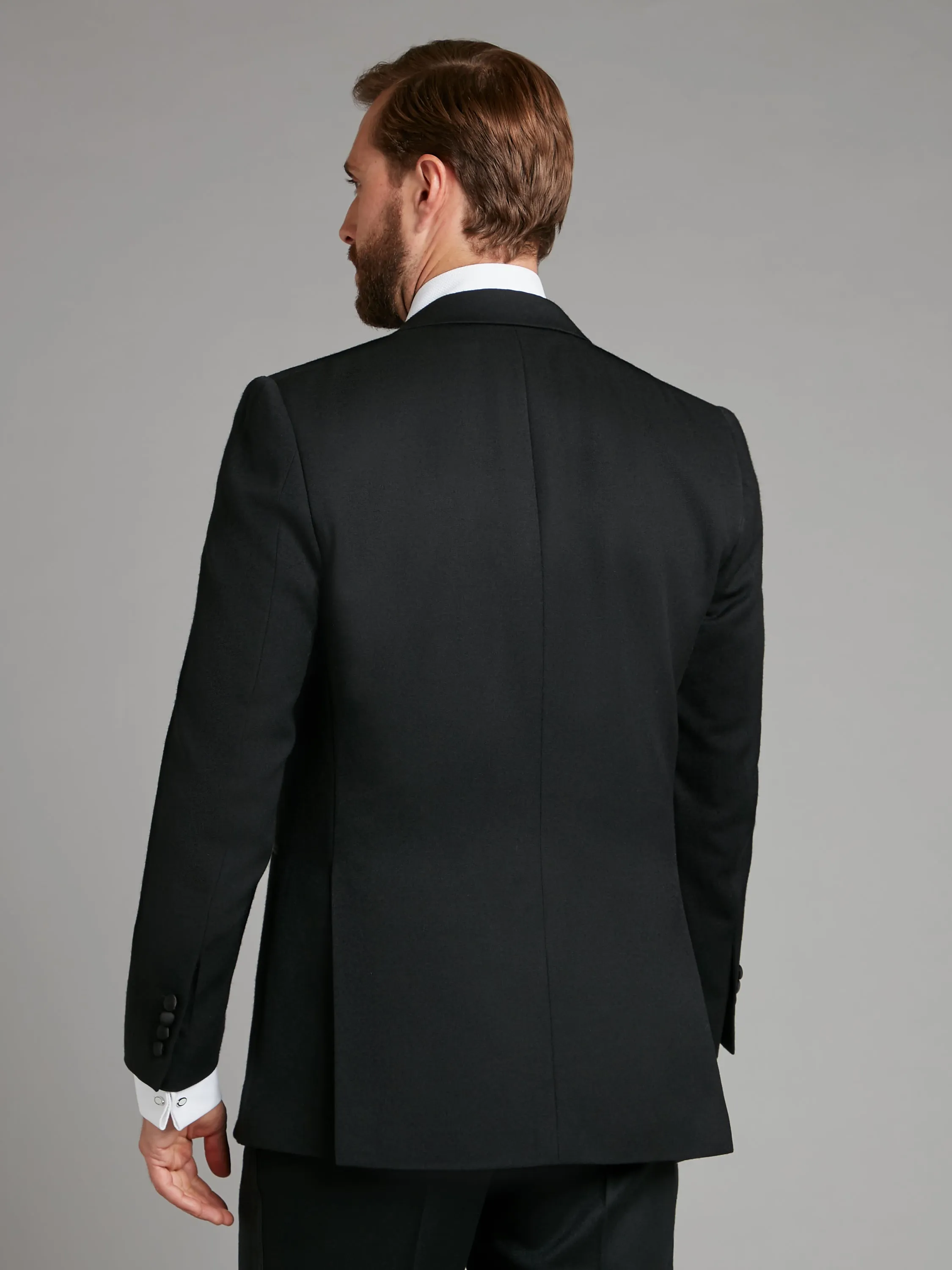 Carlyle Tuxedo Jacket - Black Barathea