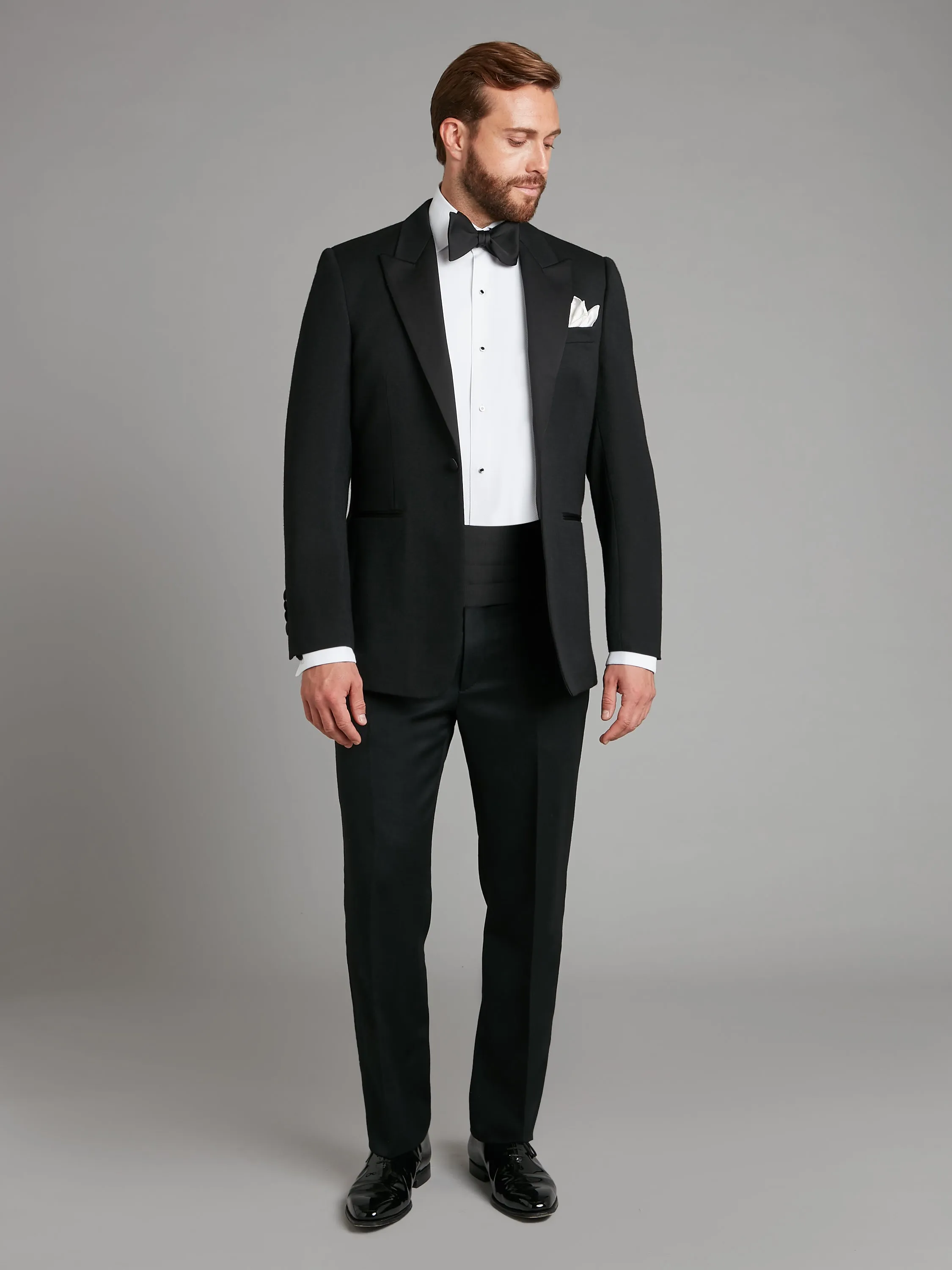 Carlyle Tuxedo Jacket - Black Barathea