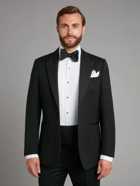 Carlyle Tuxedo Jacket - Black Barathea