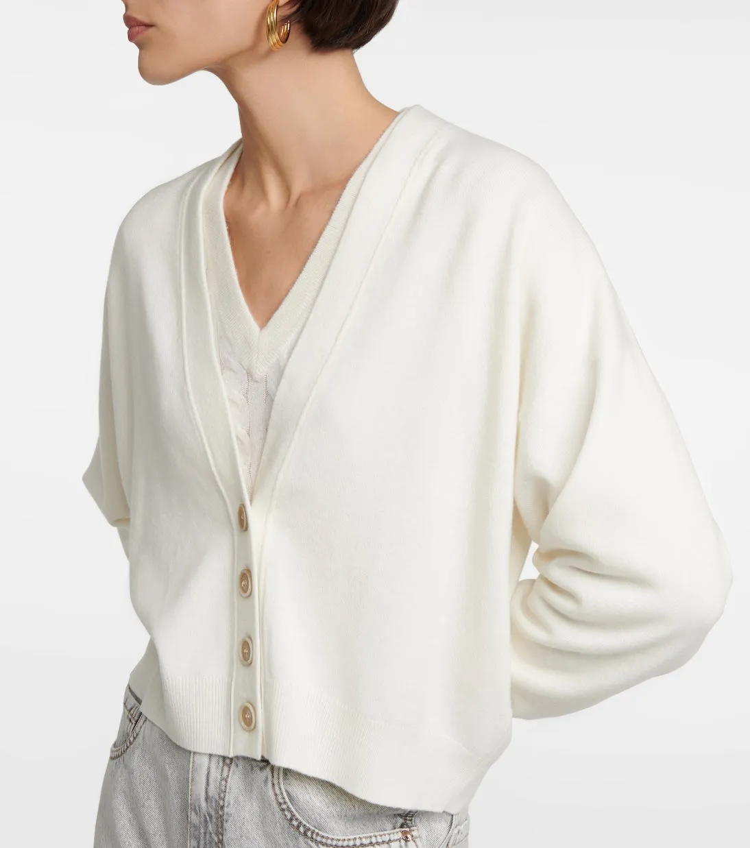 Cashmere cardigan Brunello Cucinelli, white