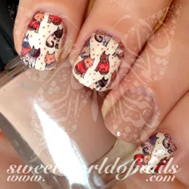 Cats and Sweaters Nail Art Water Full Wraps Transfers