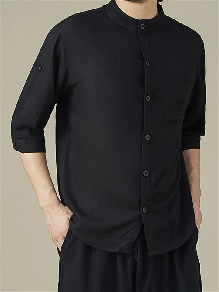 Cissot Casual Button Up Cotton Linen Shirts