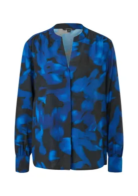 Comma blouse, royal blue/black