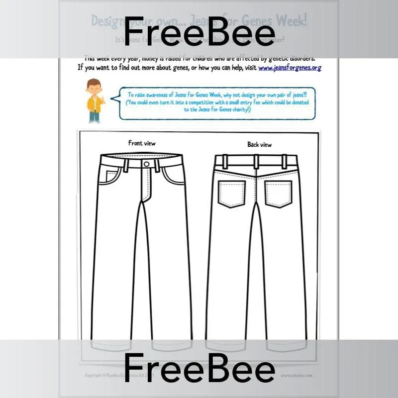 Design your own... Jeans for Genes Week