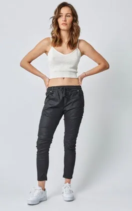 DRICOPER ACTIVE COATED JEANS IN BLACK