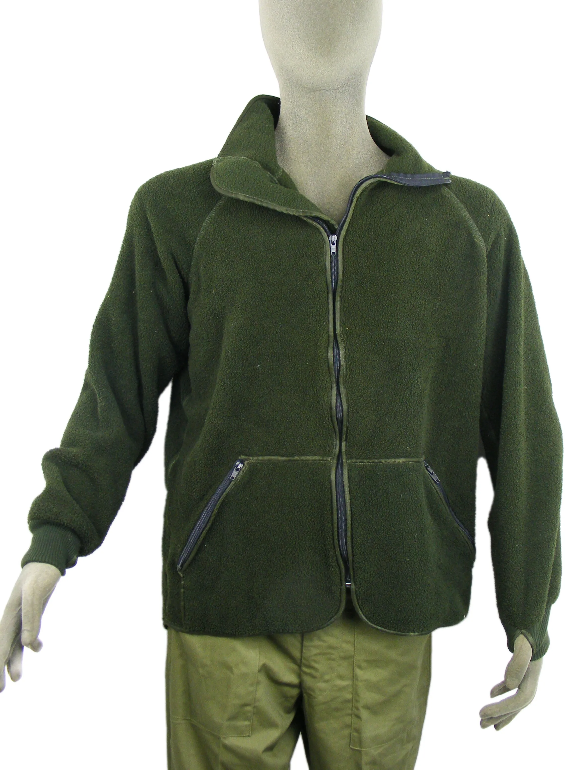 Dutch Army Fleece - Green - fleeced inside and out