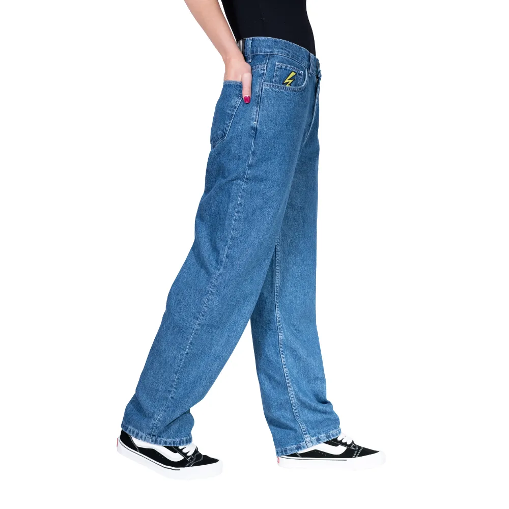 Electric Baggy Denim Pants Dark Blue