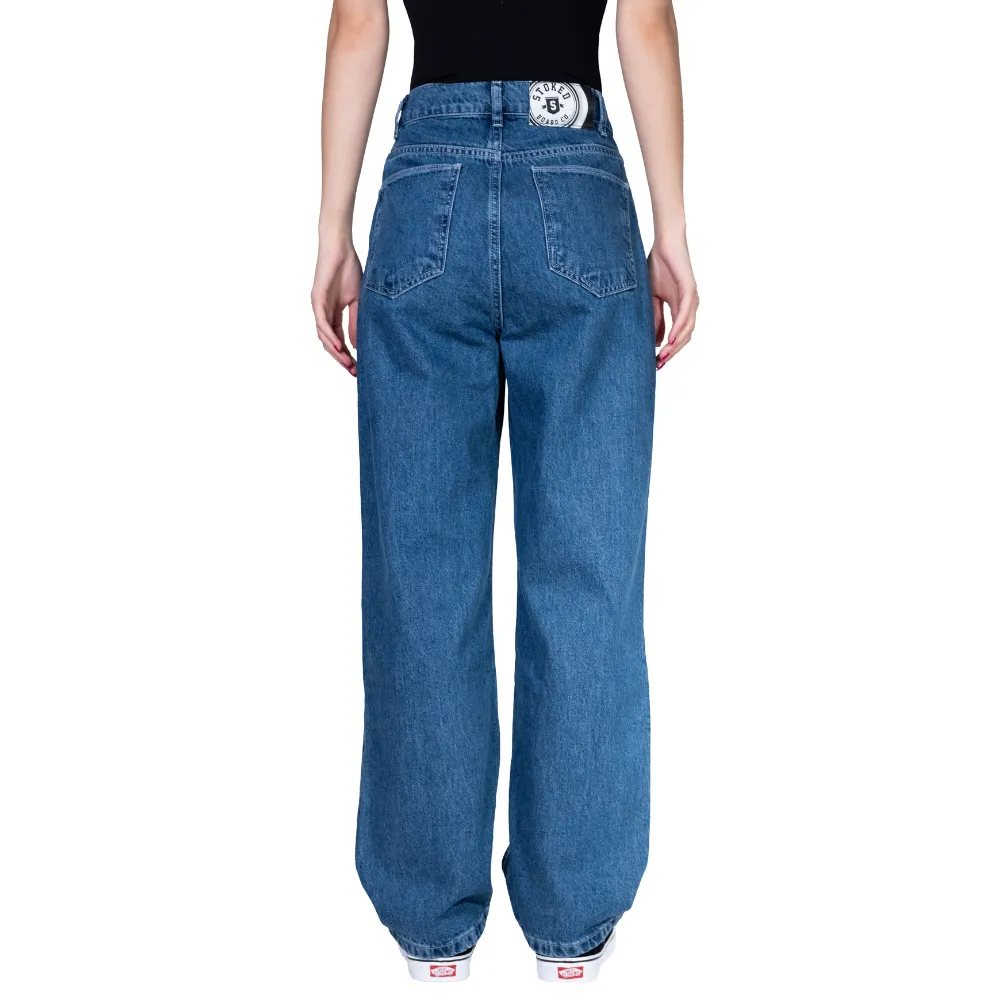 Electric Baggy Denim Pants Dark Blue