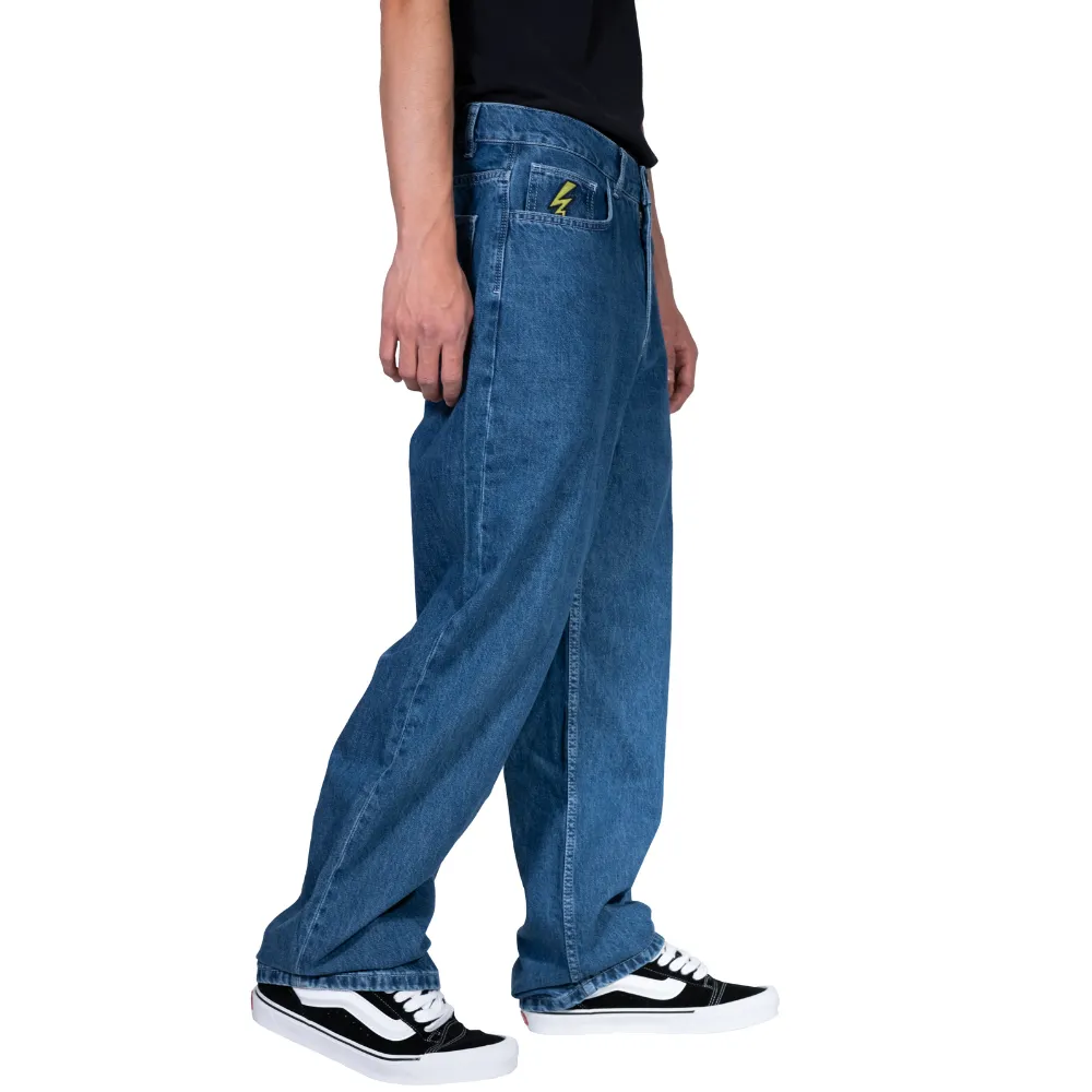 Electric Baggy Denim Pants Dark Blue