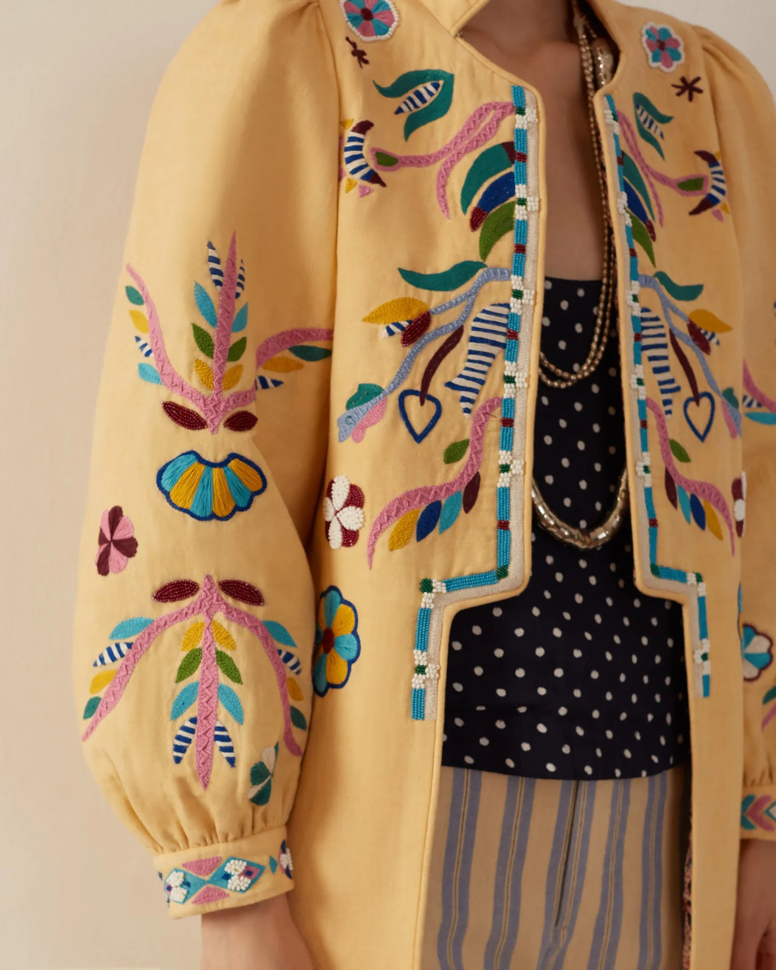 Emmylou Butter Embroidered Coat