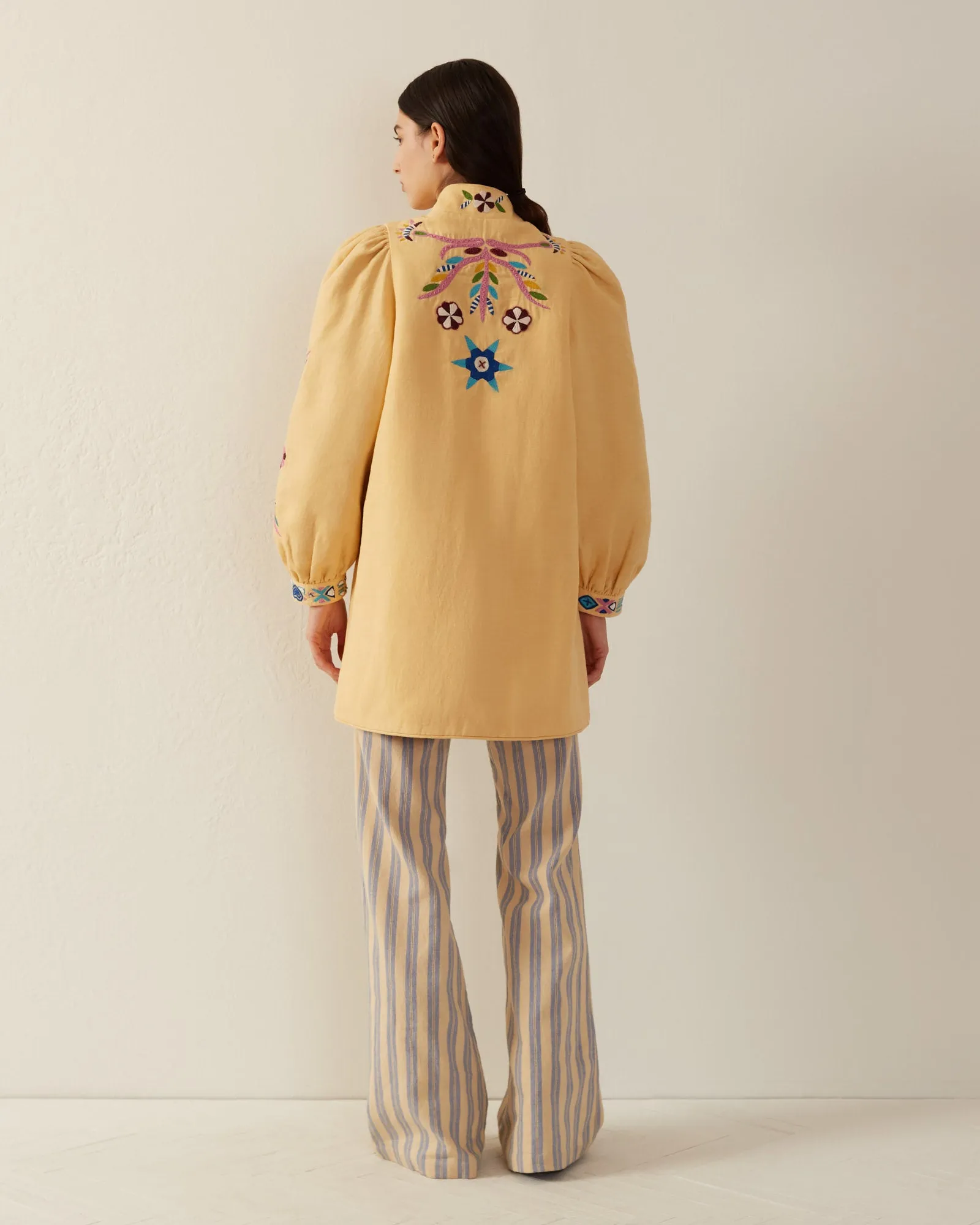 Emmylou Butter Embroidered Coat