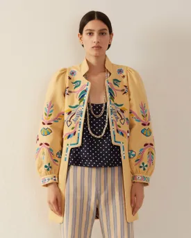 Emmylou Butter Embroidered Coat