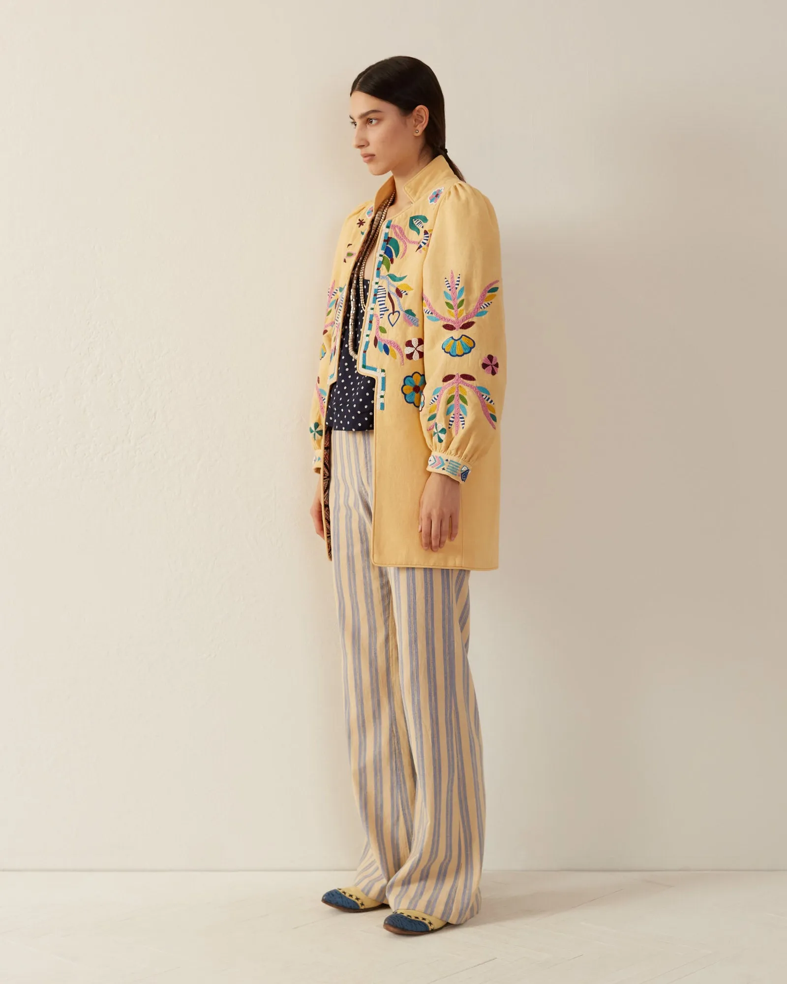 Emmylou Butter Embroidered Coat