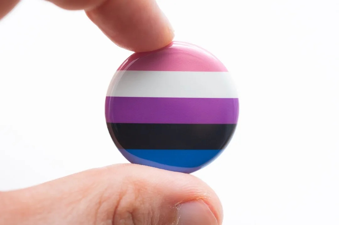 Genderfluid pride flag button