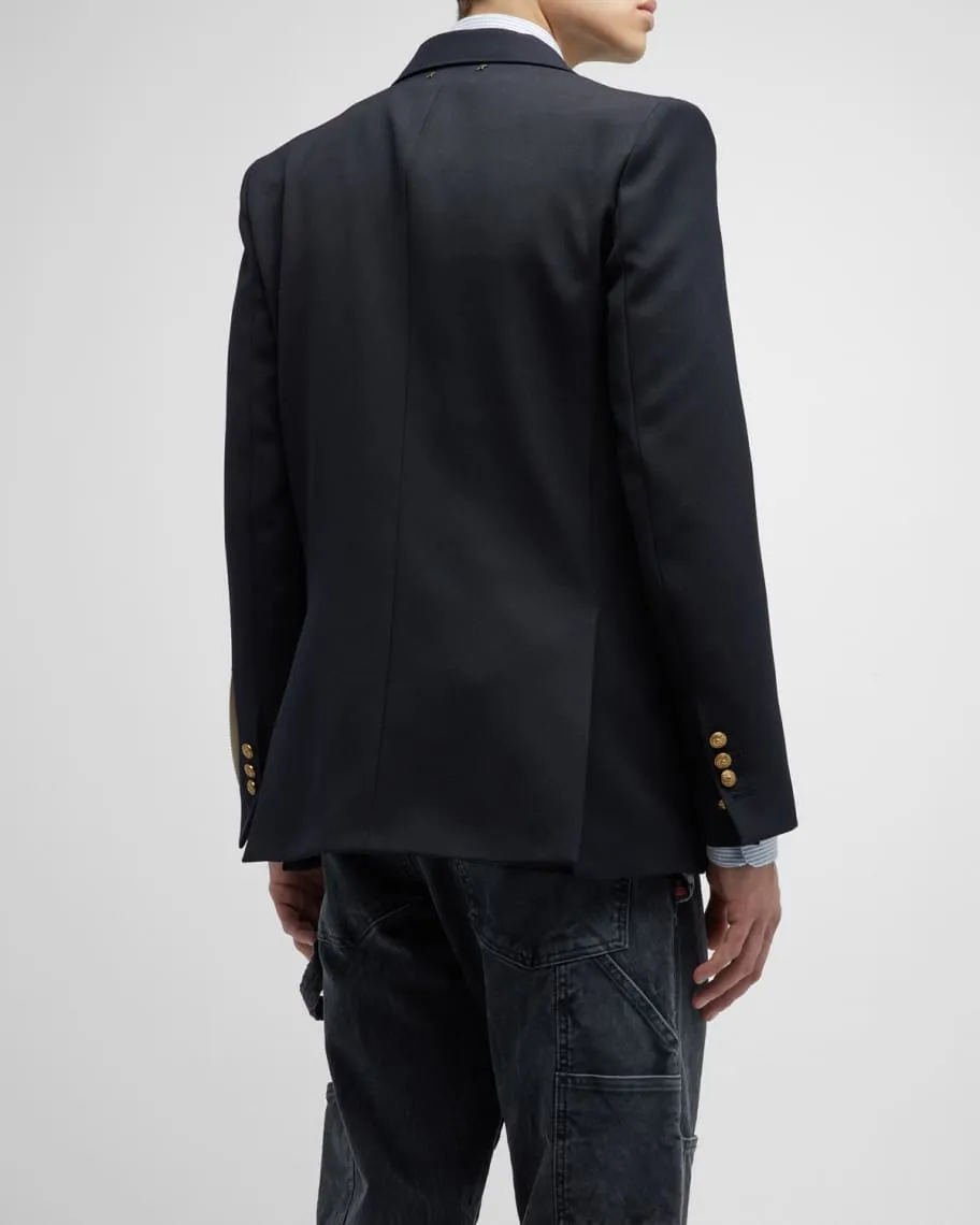 Golden Goose Men's Double Breasted Gabardine Blazer