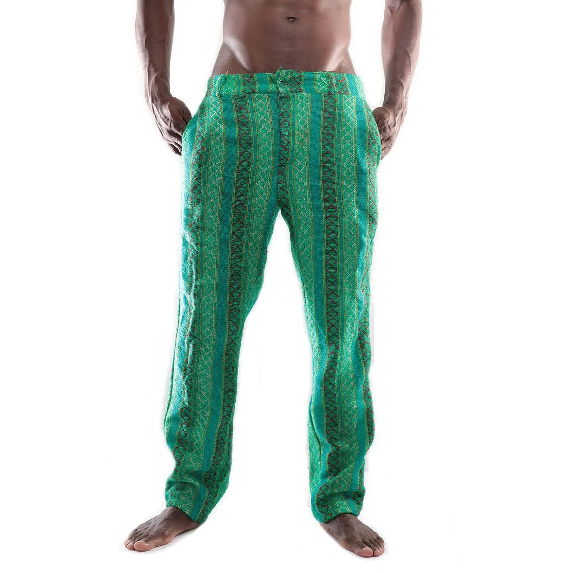 Green Printed dress pant