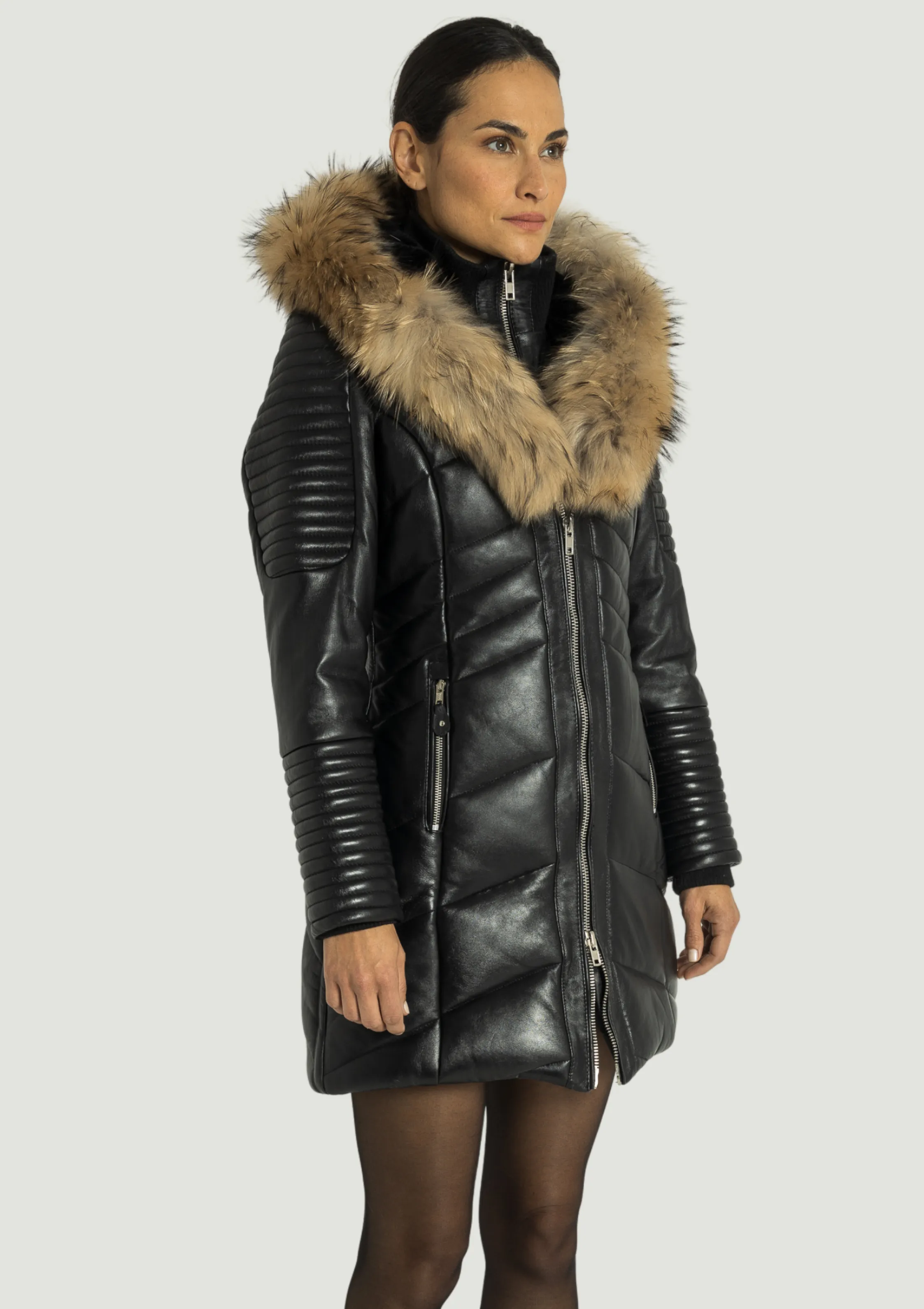 Hailey | All Leather | Natural Fur