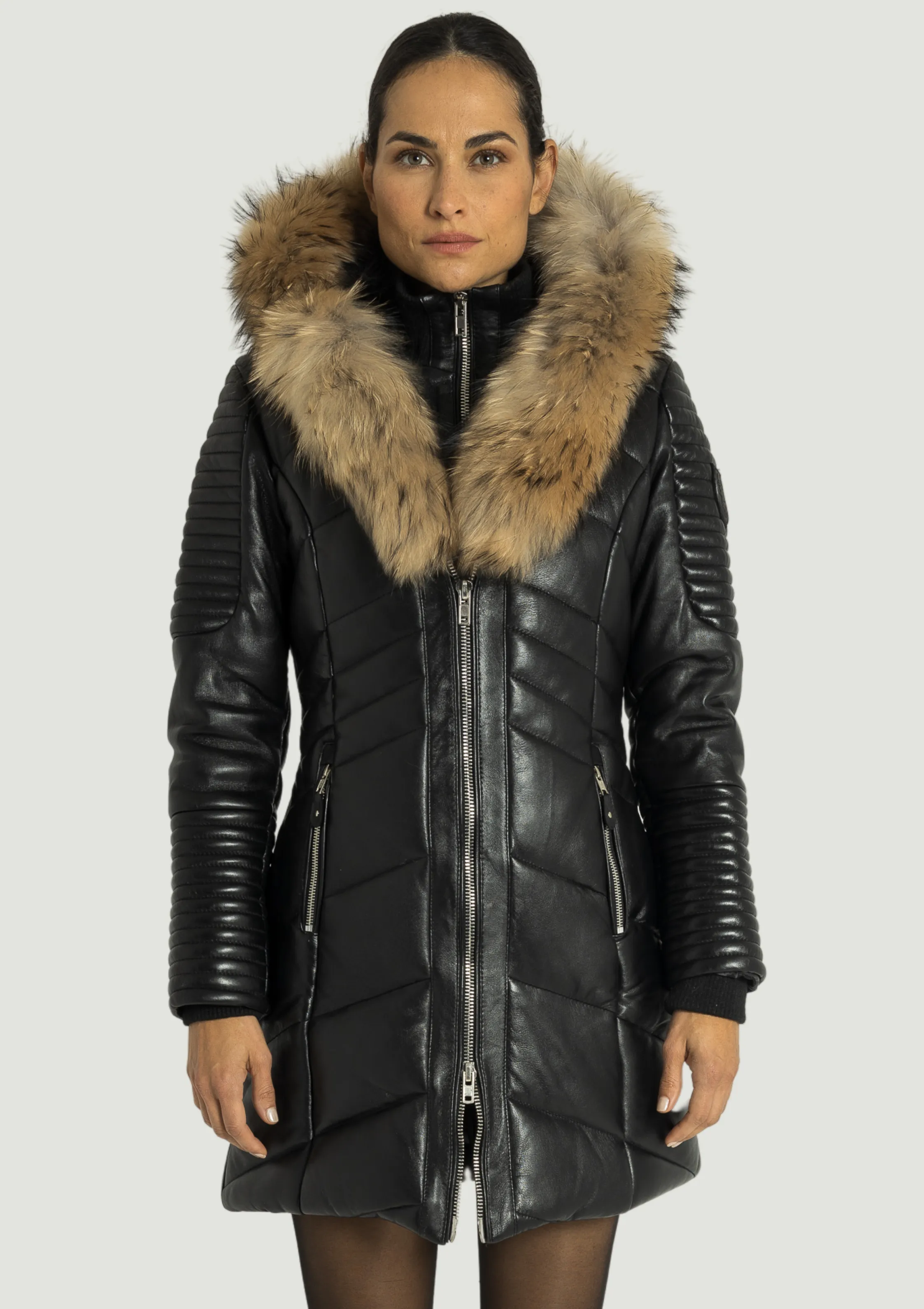 Hailey | All Leather | Natural Fur