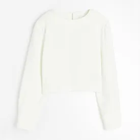 H&M Shoulder-pad blouse, white