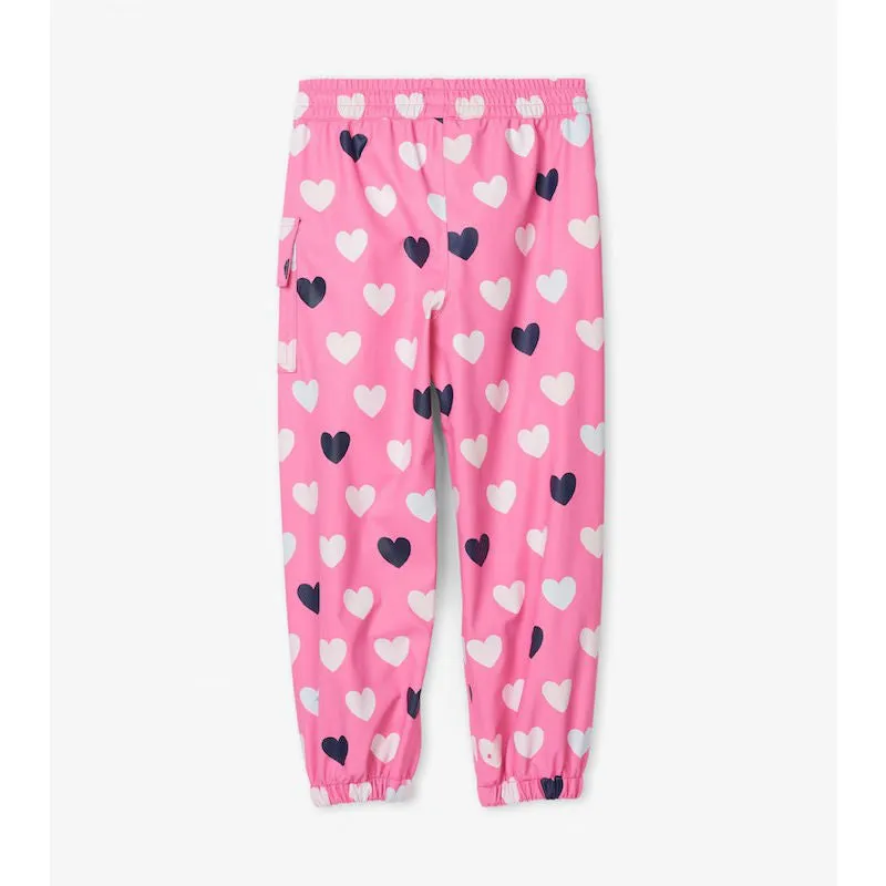 Hatley Colour Changing Lovely Hearts Splash Pants