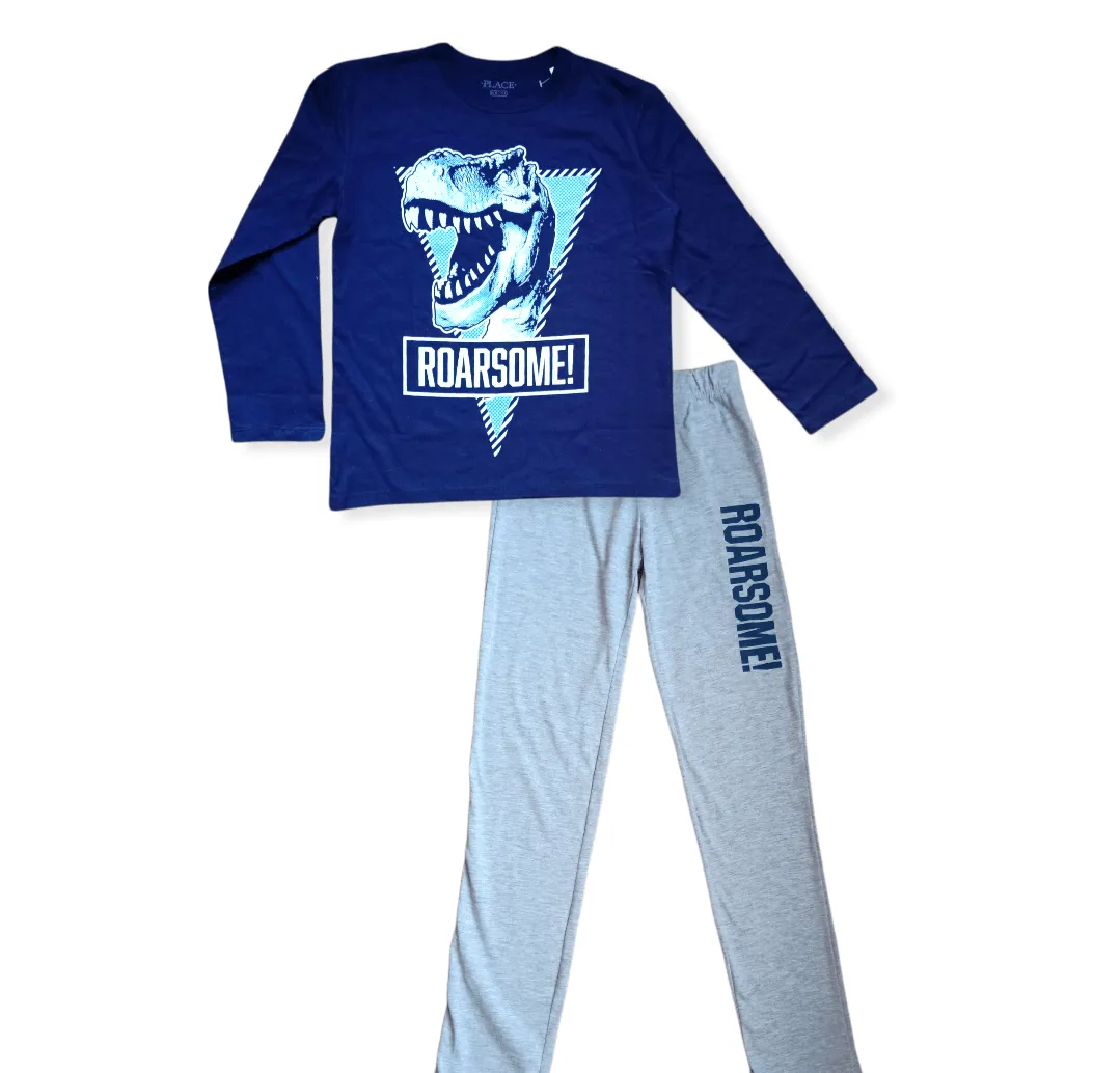 Kids Autumn Pajama - Blue x Grey