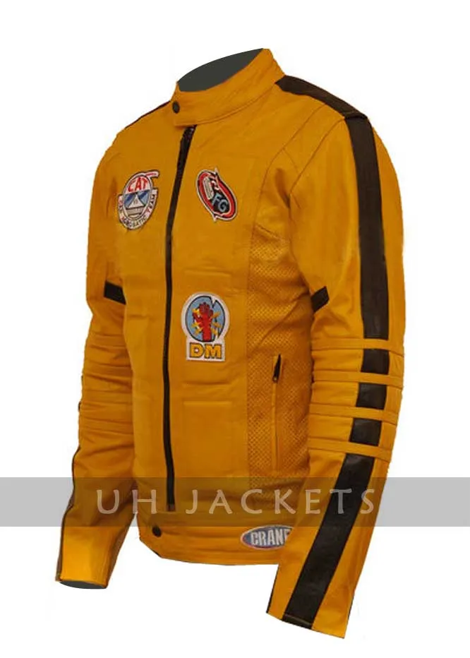 Kill Bill Mens Womens Uma Yellow Motorcycle Biker Leather Jacket